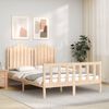 vidaXL Bed Frame without Mattress Double Solid Wood Pine