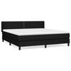 vidaXL Box Spring Bed with Mattress Black 160x200 cm Fabric