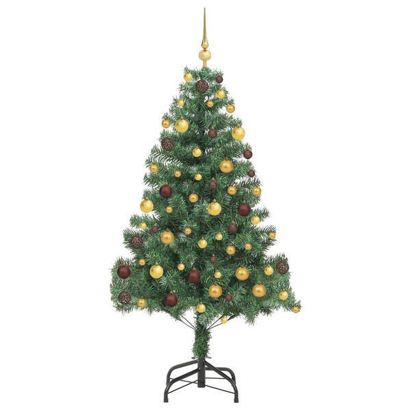 vidaXL Christmas Tree with 300 LEDs with Stand Green 180 cm PVC