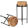 vidaXL Side Table Set 2 Pieces Solid Acacia Wood