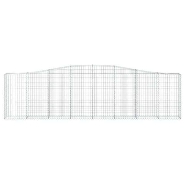 vidaXL Arched Gabion Baskets 10 pcs 400x30x100/120 cm Galvanised Iron