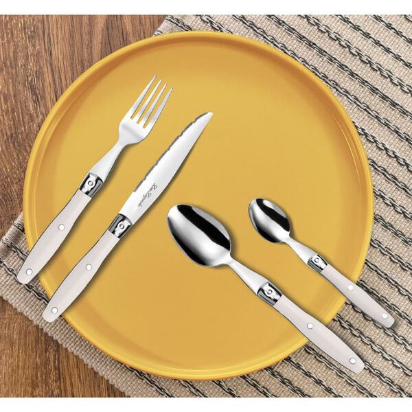 Lou Laguiole 24-Piece Cutlery Set Comptoir Cream