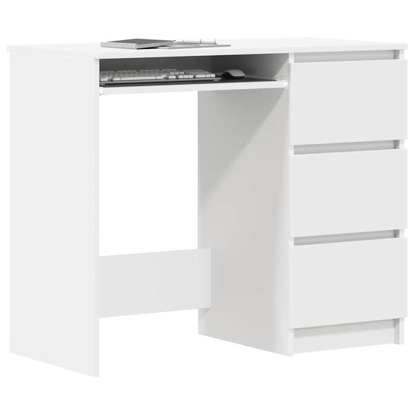 vidaXL Desk White 90x45x76 cm Engineered Wood