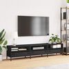 vidaXL TV Cabinet Black 202x39x43.5 cm Cold-rolled Steel
