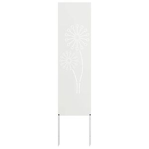 vidaXL Garden Privacy Screen White 32 x 140 cm Cold-rolled steel