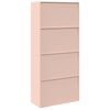 vidaXL Storage Cabinet 2 pcs Pink 90 x 40 x 200 cm Steel