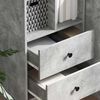 vidaXL Highboard with Drawer Concrete Grey 45.5 x 34 x 127 cm