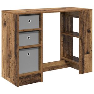 vidaXL Desk with Drawer Old Wood 100 x 40 x 75 cm Engineered Wood