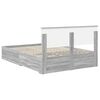 vidaXL Bed Frame with Drawer Grey Sonoma 160 x 200 cm Engineered Wood