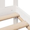vidaXL Bookcase Bed without Mattress White 120x190 cm Small Double Solid Wood Pine