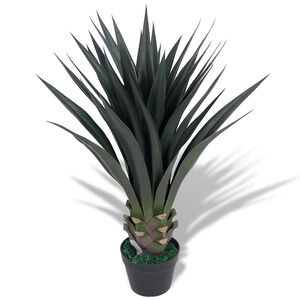 vidaXL Artificial Plant | Green | Plastic | Medium | Decorative Inlays