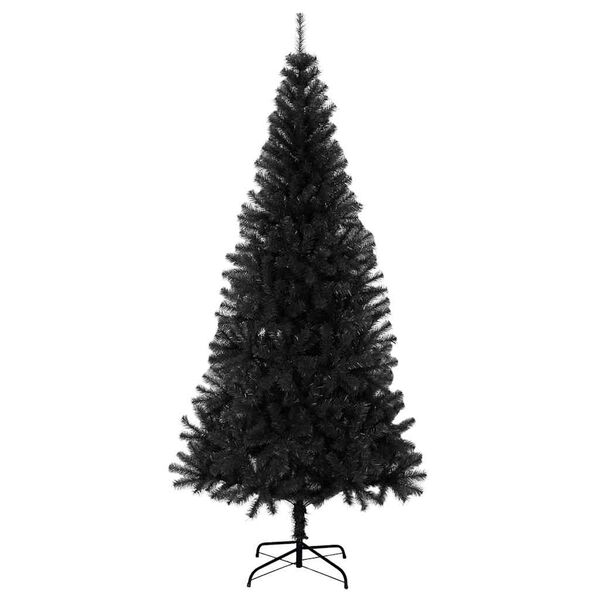 vidaXL Christmas Tree with 300 LEDs with Stand Black 210 cm PVC