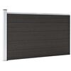 vidaXL Fence Panel WPC 175x105 cm Black