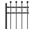 vidaXL Ring Fence Black 200 x 166 cm Powder-Coated Steel