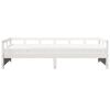 vidaXL Daybed with Mattress White 90x200 cm Solid Wood Pine