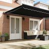 vidaXL Retractable Awning Black 500 x 300 cm Polyester and Metal