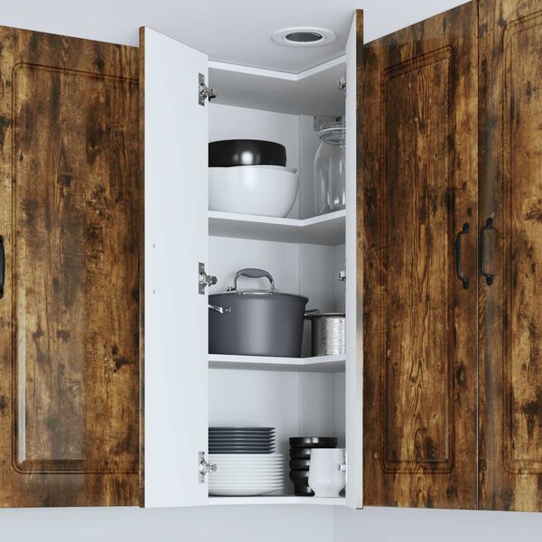 vidaXL Kitchen Cabinet with Storage Kalmar Smoked Oak 57 x 57 x 100 cm
