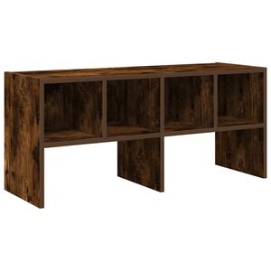 vidaXL Shoe Rack Stackable Smoked Oak 89.5x30x40 cm