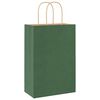 vidaXL Paper Bags 50 pcs with Handles Green 21x11x31 cm