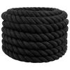 vidaXL Cotton Rope 40 mm 10 m Black 100% Cotton