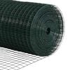 vidaXL Fence Post Green 50 x 0.6 m (16 x 16 mm mesh) Steel and PVC