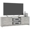 vidaXL TV Cabinet Concrete Grey 120x30x37.5 cm Engineered Wood
