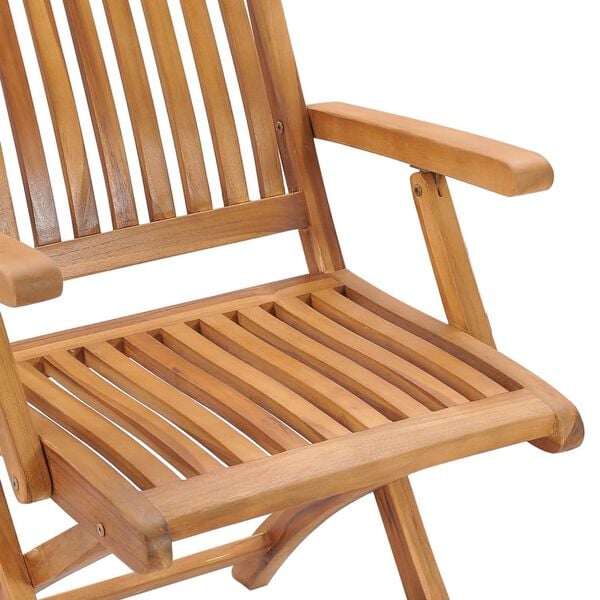 vidaXL Folding Garden Chairs 8 pcs Solid Teak Wood