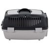 vidaXL Pet Transport Box Grey and Black 55x36x35 cm PP