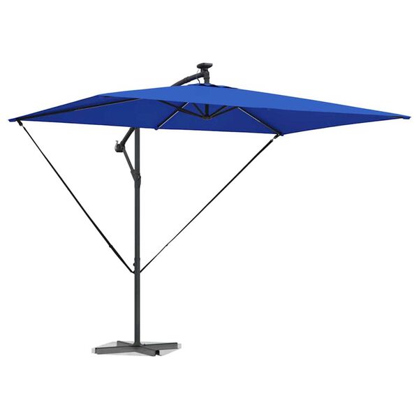 vidaXL Umbrella Azurblau 294 x 200 x 270 cm Polyester and Aluminium