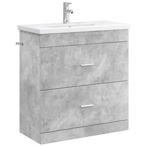 vidaXL Bathroom Furniture Set Concrete Grey 81 x 40 x 84.5 cm
