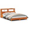 vidaXL Bed Frame without Mattress Wax Brown 120x200 cm Solid Wood Pine