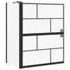 vidaXL Bath Shower Screen Black and Transparent 100 x 68 x 128 cm