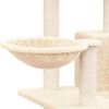 vidaXL Cat Tree with Sisal Scratching Posts Cream 82 cm