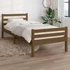 vidaXL Bed Frame without Mattress Honey Brown Solid Wood 75x190 cm Small Single