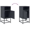 vidaXL Bedside Cabinet Anthracite 36x39x78 cm Steel