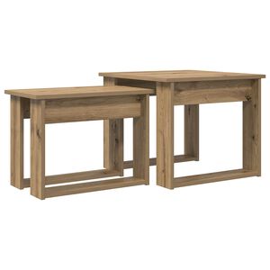 vidaXL Coffee Table Set 2 pcs Artisan Oak Engineered Wood