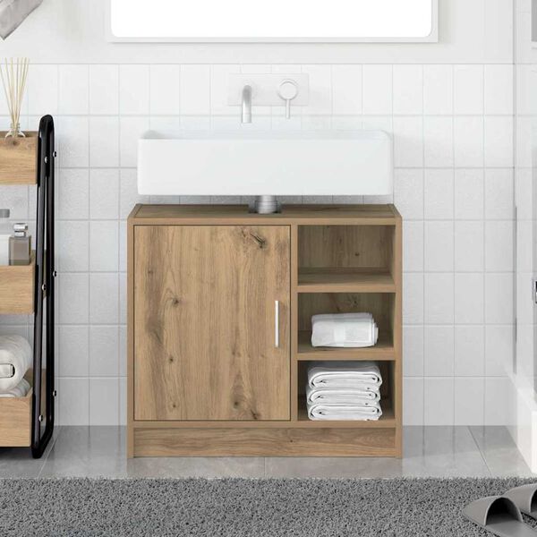 vidaXL Bathroom Cabinet Artisan Oak 63 x 29 x 55 cm Engineered wood