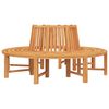 vidaXL Tree Benches 2 pcs Half Round &Oslash;201 cm Solid Wood Teak