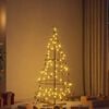 vidaXL Christmas Cone Tree with Stand Black 150 cm Steel