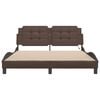 vidaXL Bed Frame with LED without Mattress "Zadar" Brown 160x200 cm