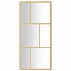 vidaXL Walk-in Shower Wall with Clear ESG Glass Gold 80x195 cm