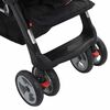 vidaXL Tandem Stroller Pink and Black Steel