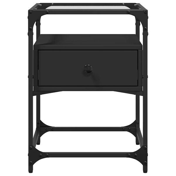 vidaXL Bedside Cabinets 2 pcs Black 40x40x55 cm Engineered Wood