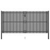 vidaXL Garden Fence Gate Steel 400x175 cm Anthracite