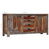 vidaXL Sideboard Grey 160x40x75 cm Solid Acacia Wood