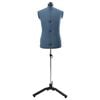 vidaXL Adjustable Dress Form Female Manual Blue 37.5-45.5 inch Fabric