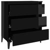 vidaXL Sideboard High Gloss Black 60x35x69 cm Engineered Wood