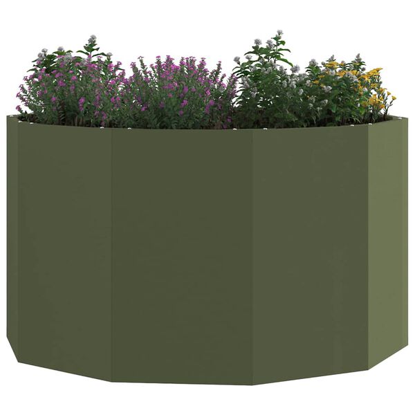vidaXL Planter Olive Green 90 x 90 x 50 cm Steel