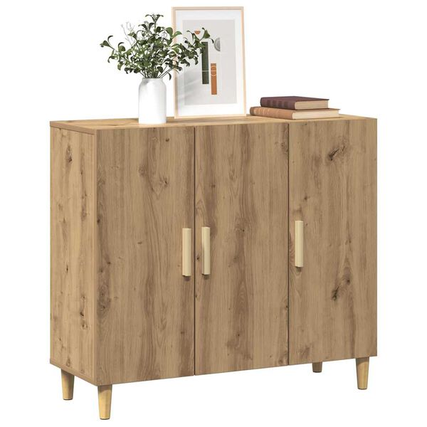 vidaXL Sideboard Artisan Oak 90x34x80 cm Engineered Wood