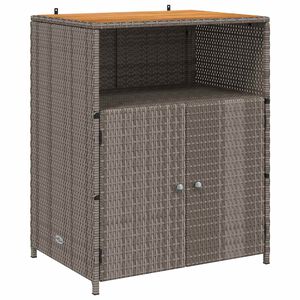 vidaXL Cabinet Grey 70 x 50 x 87 cm Polyester and Roly Ratten